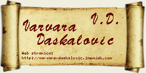 Varvara Daskalović vizit kartica